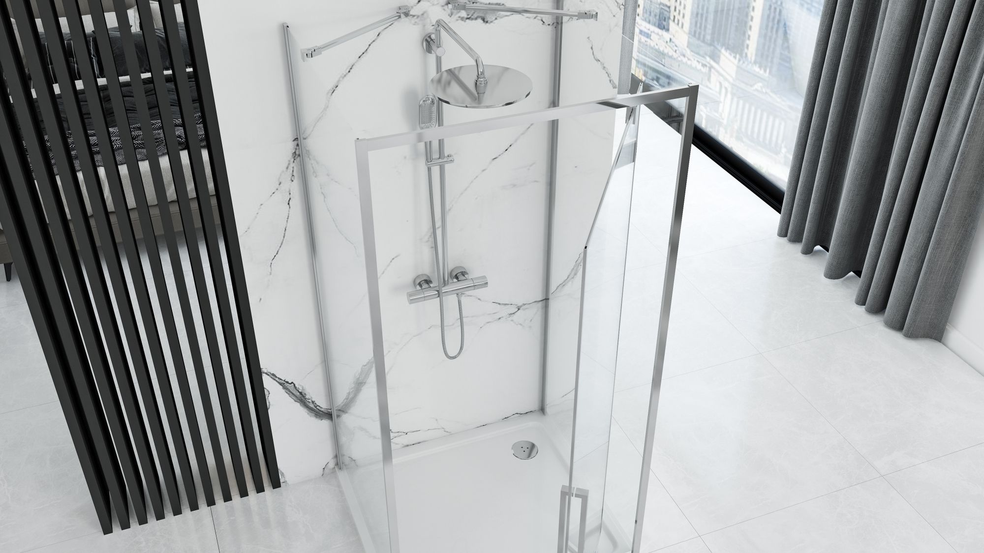 Shower enclosure REA Rapid Swing Chrome
