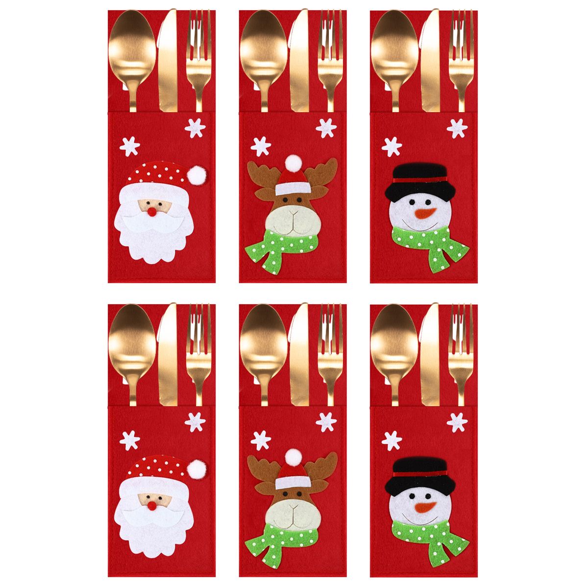 Christmas Cutlery cover 6 pcs (2x KF333)