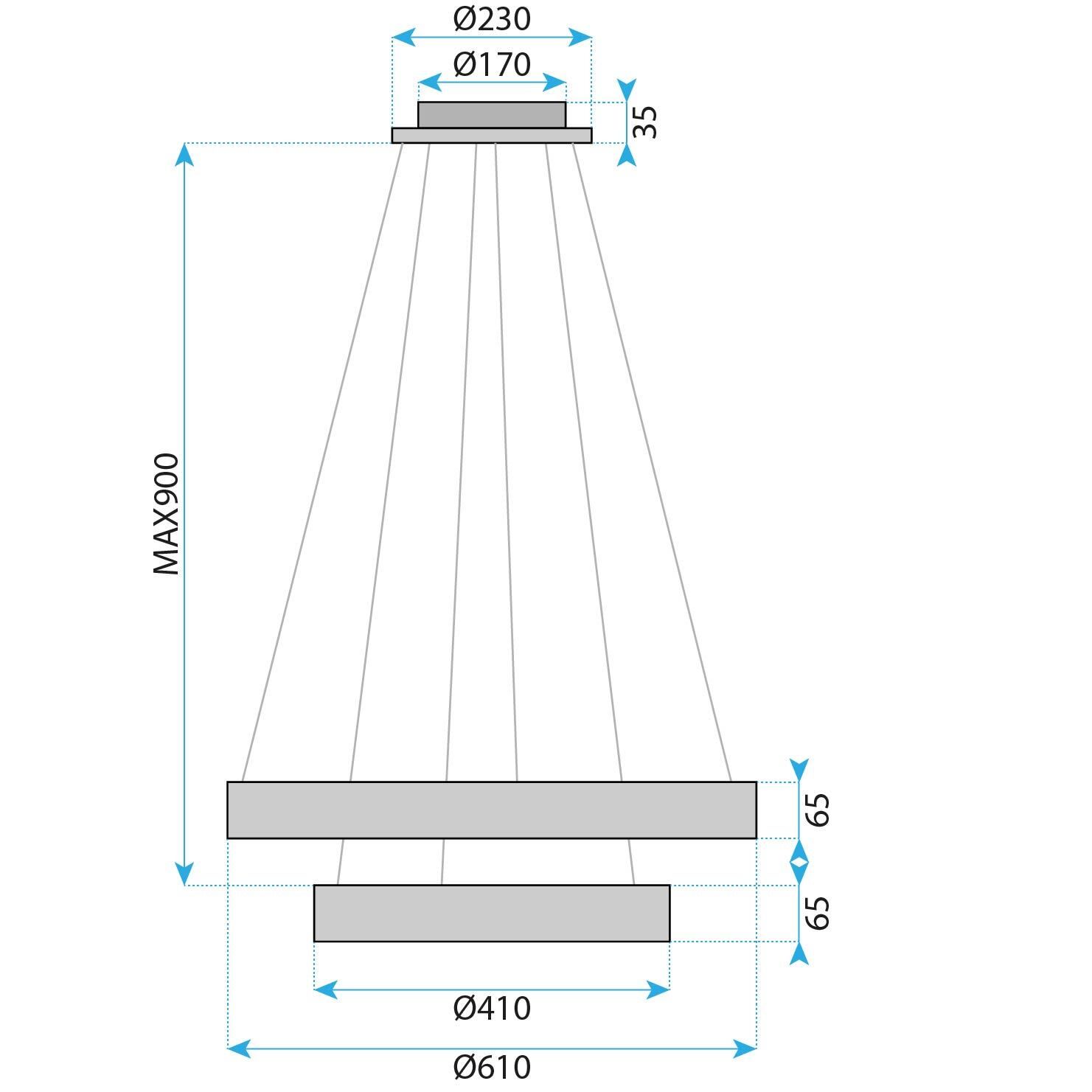 Lámpara LED G043-2CP GOLD
