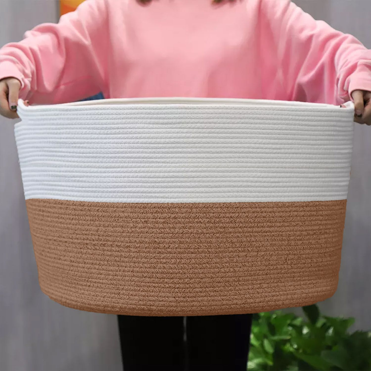 Natural boho-style basket  322162