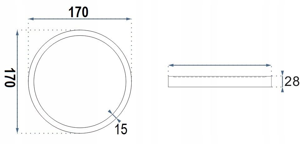 LED panel Round White 12W