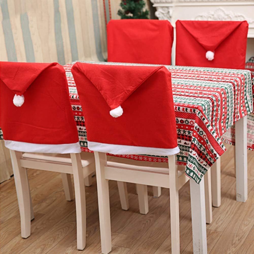 Christmas Chair Cover 6 pcs Santa's Hat