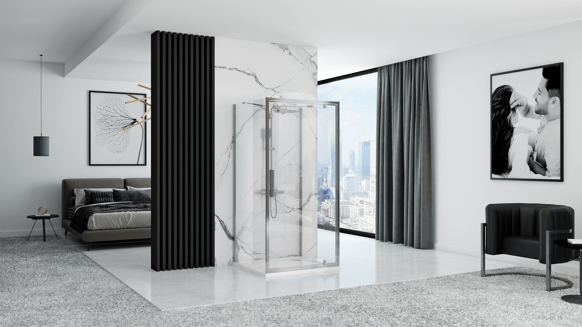 Shower enclosure REA Rapid Swing Chrome