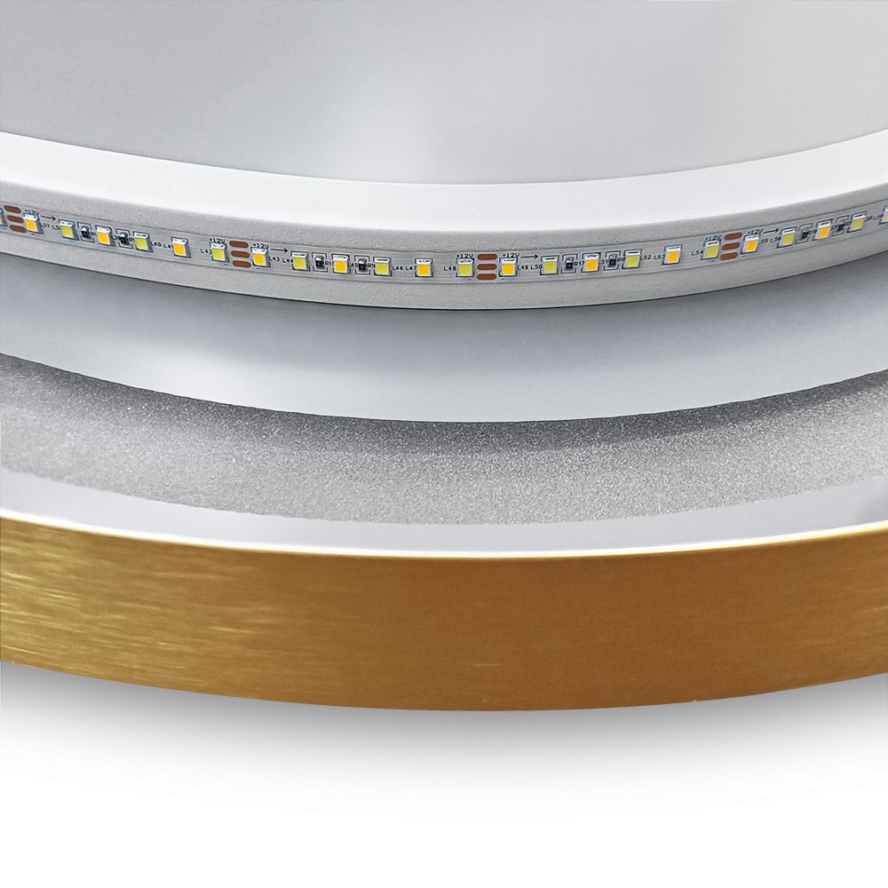 Tükör LED OLL 60x90 cm Brush Gold