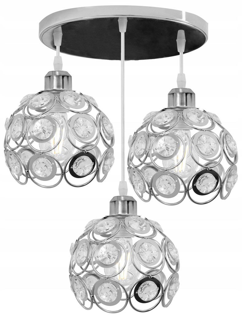 ELEGANTNÍ STROPNÍ SVĚTLO APP210-3CPR CRYSTAL SILVER