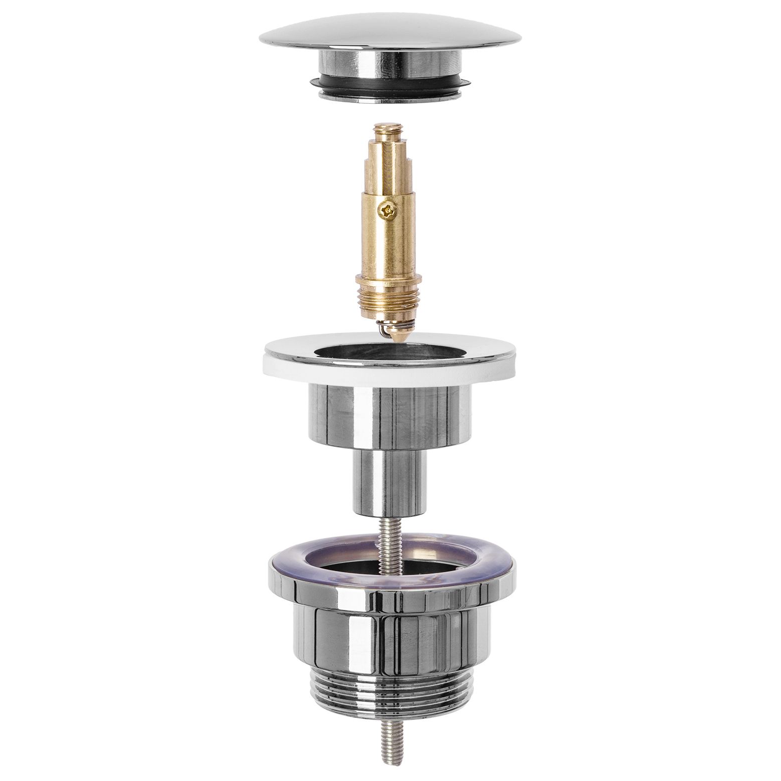 Siphon + Klik-Klak universell Chrom