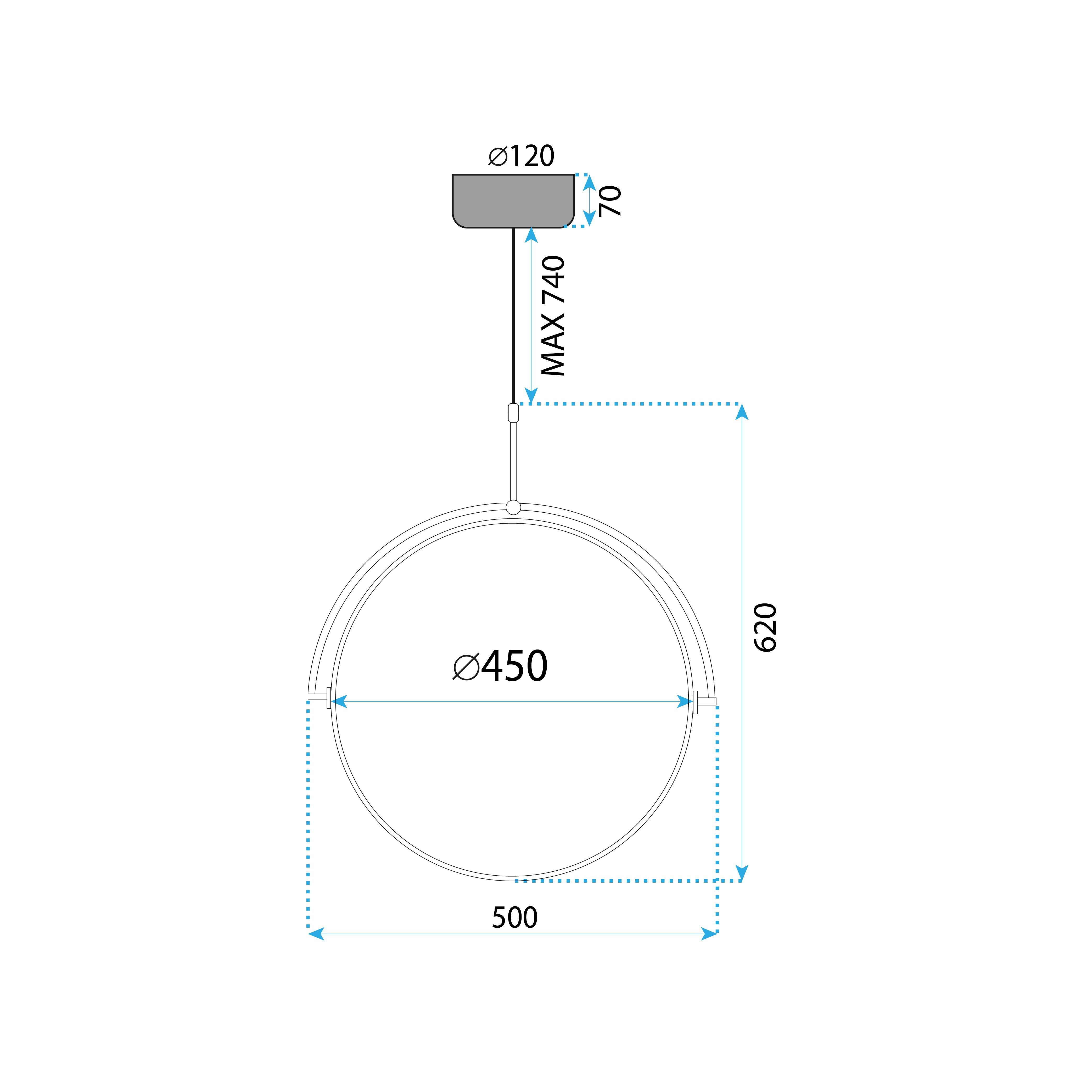Люстра LED APP1427-C 50cm