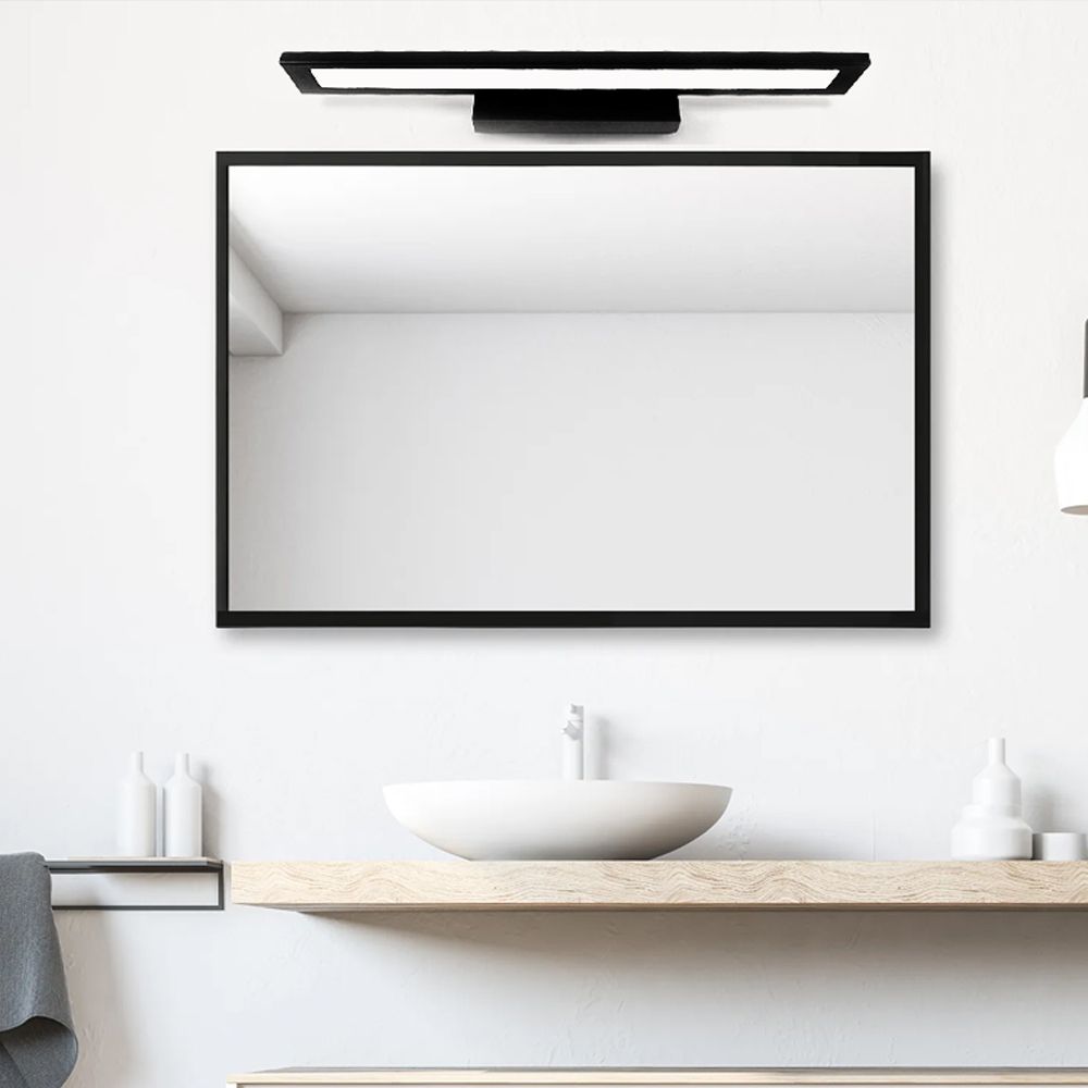 LAMPADA DA MURO DA BAGNO LED SOPRA SPECCHIO 60CM APP840-1W FLAT BLACK - Rea