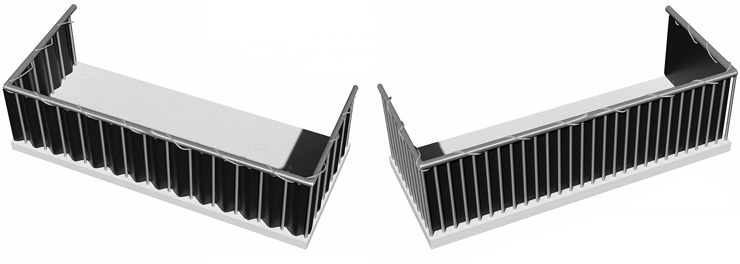 Balcony windscreen GREY 1x5M PE