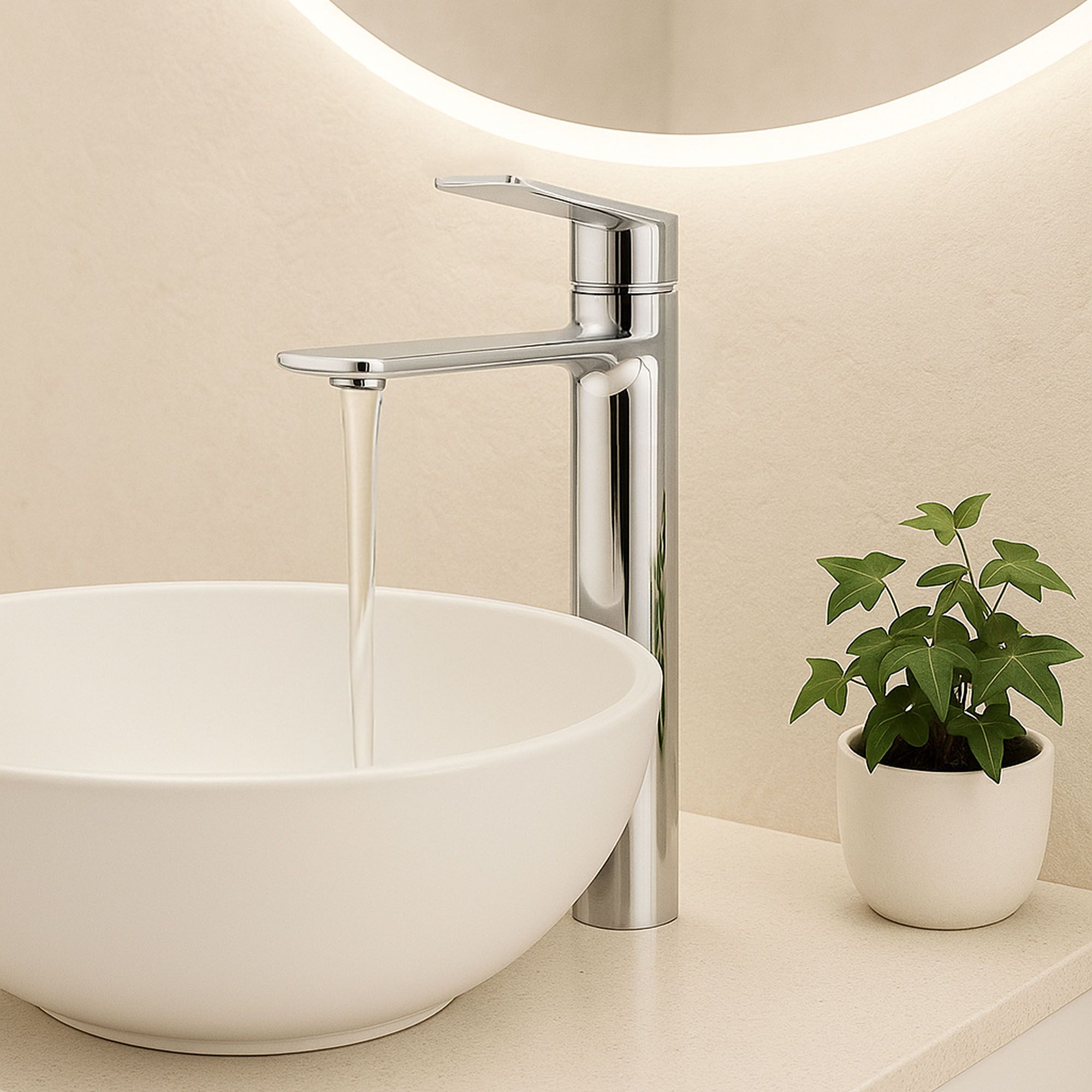 Bathroom faucet REA Storm Chrom High