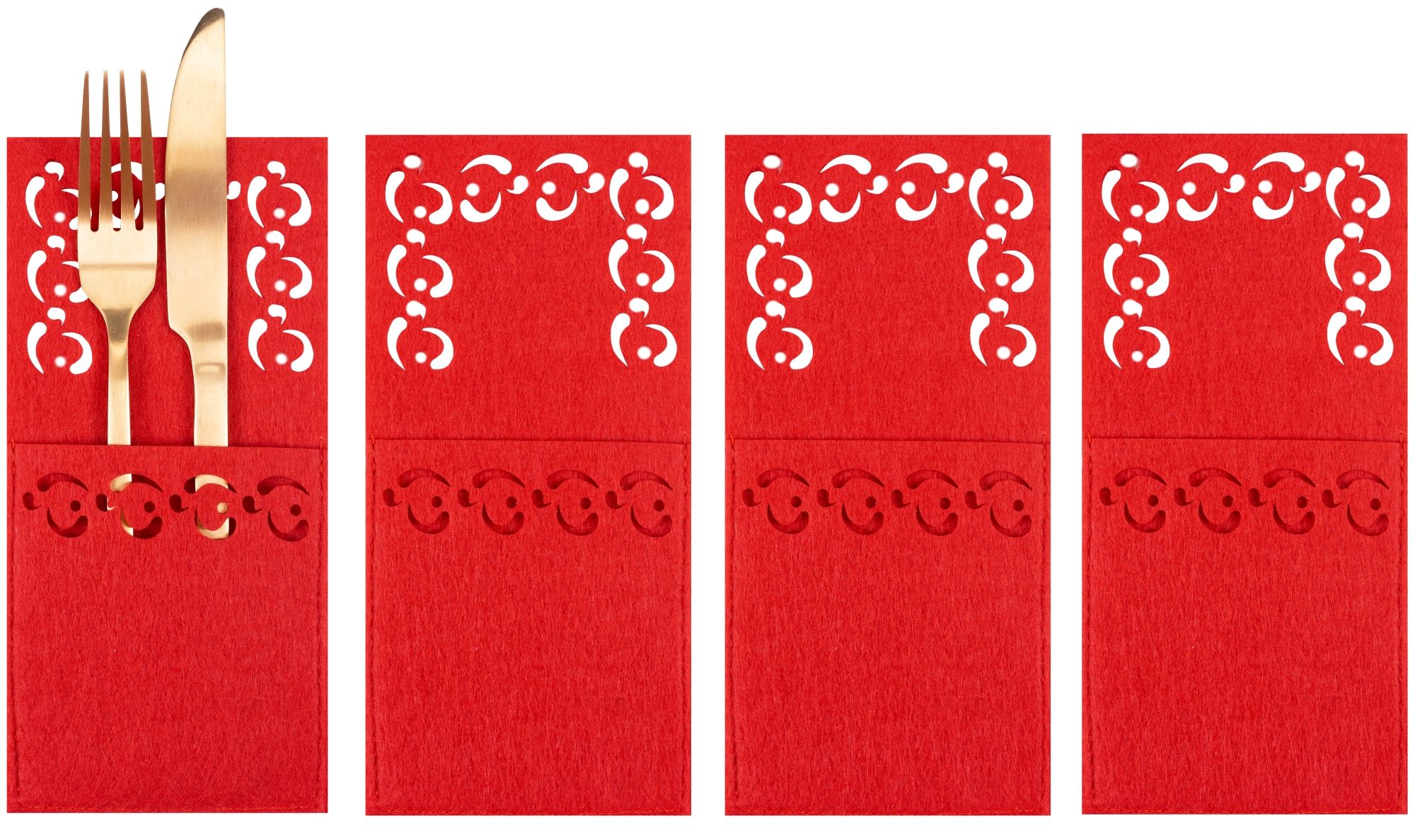 Cutlery Cover Set 4 pcs KF357-4R red