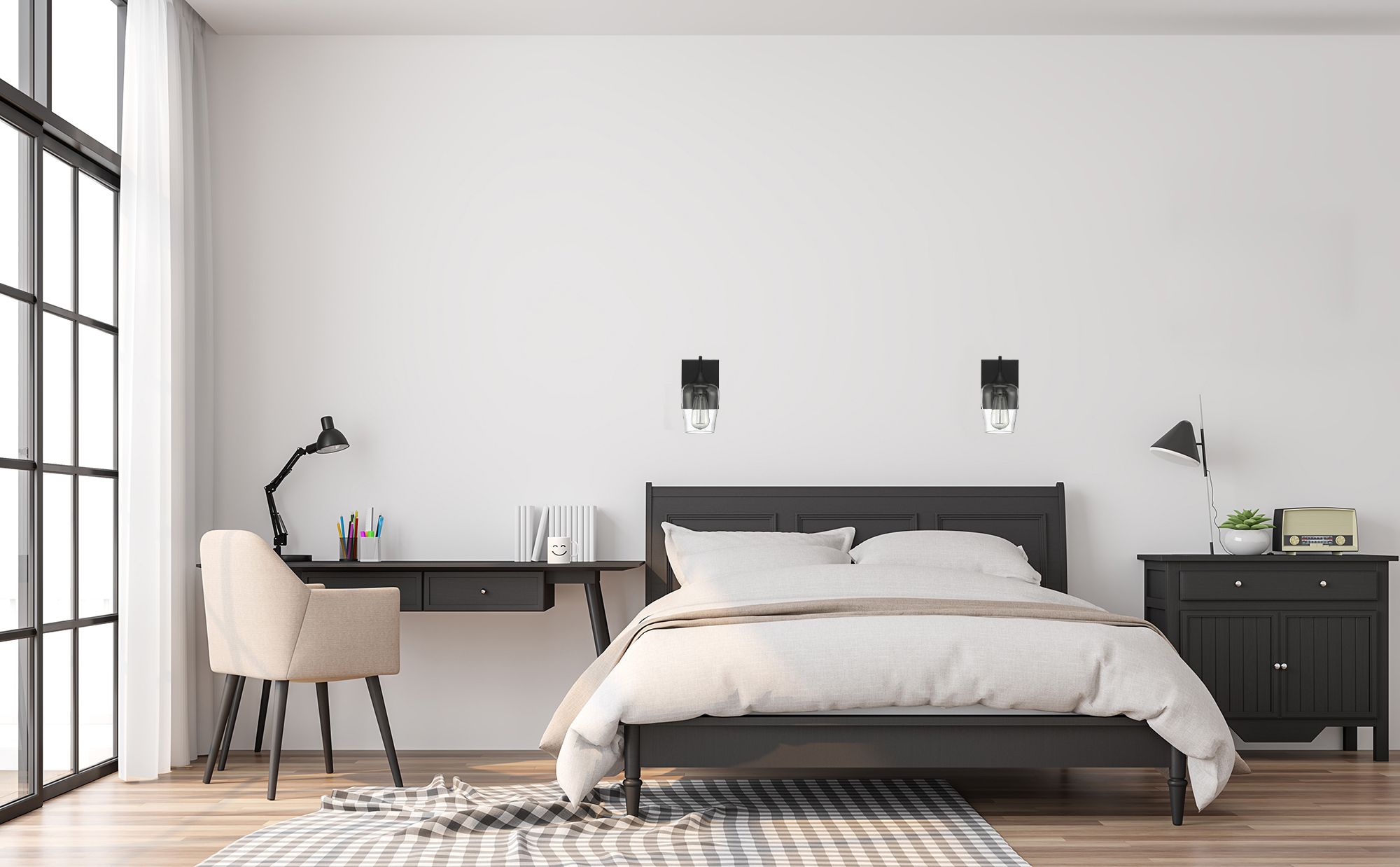 Wall lamp APP1233-1W Black