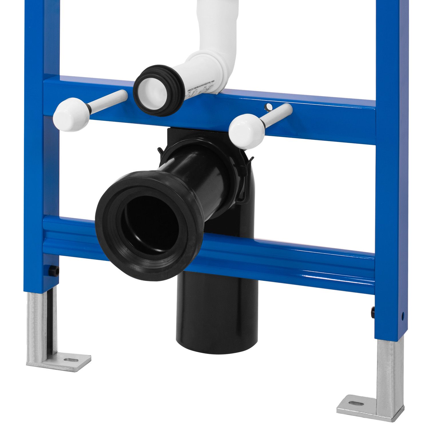 Frame set wall hung toilet bowl with button H Black