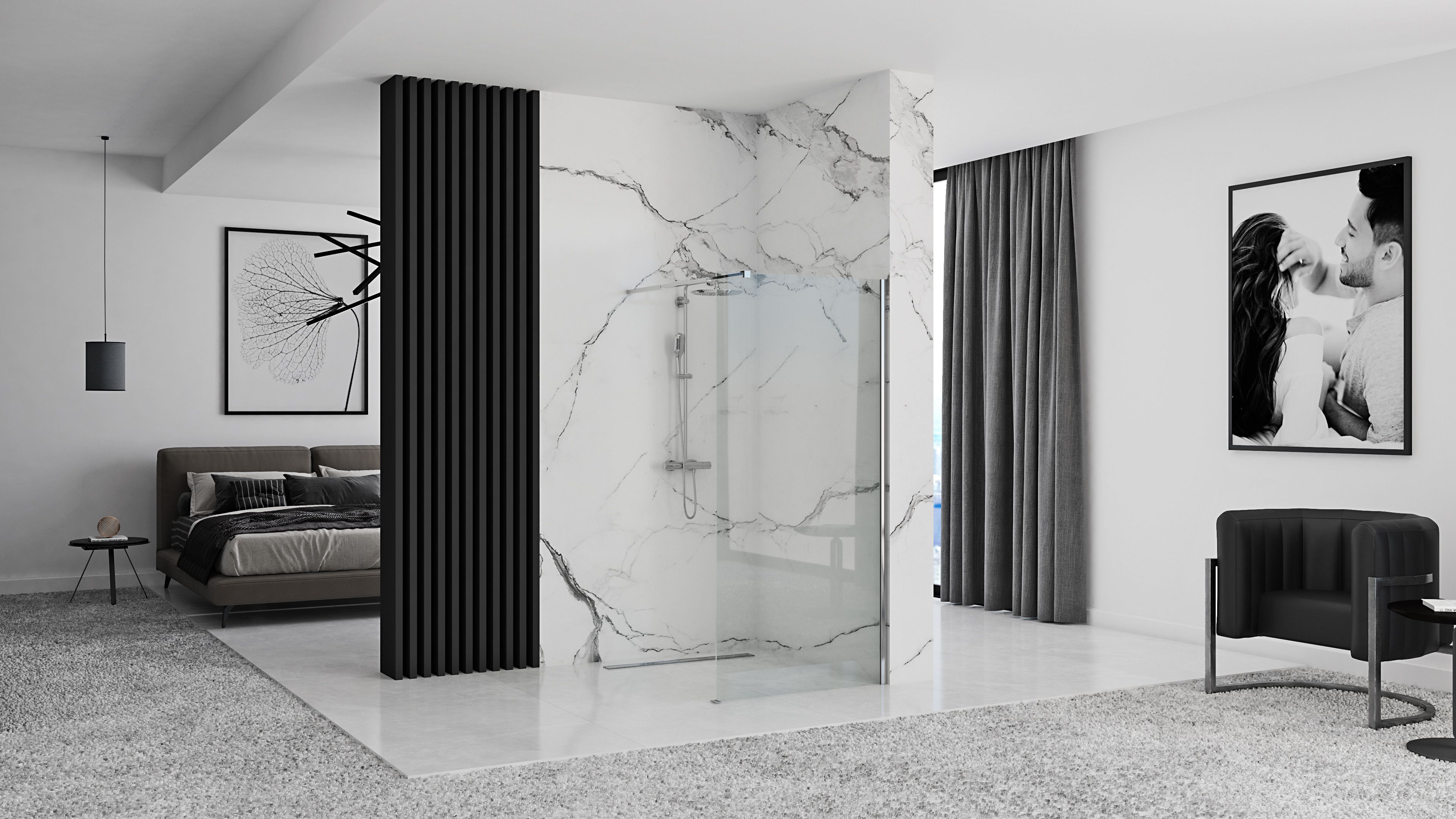 Pared de la ducha Rea Aero N 120 Transparent