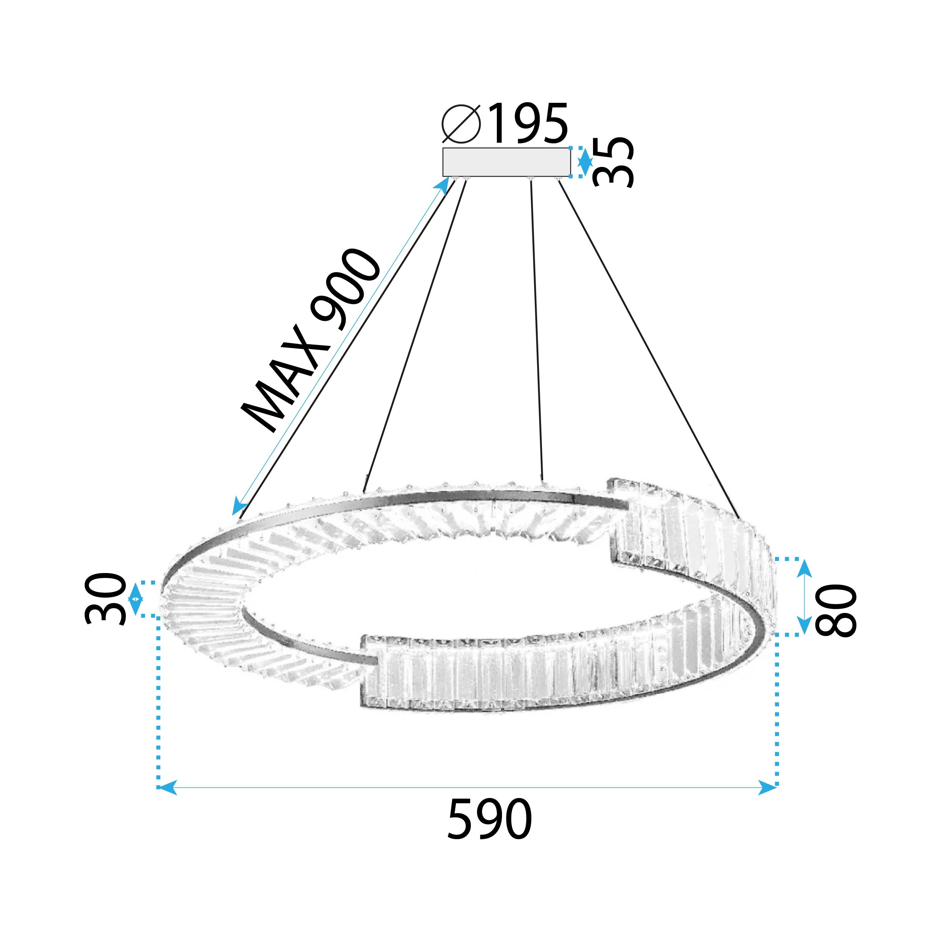 LED lámpa APP1528-CP60 GOLD