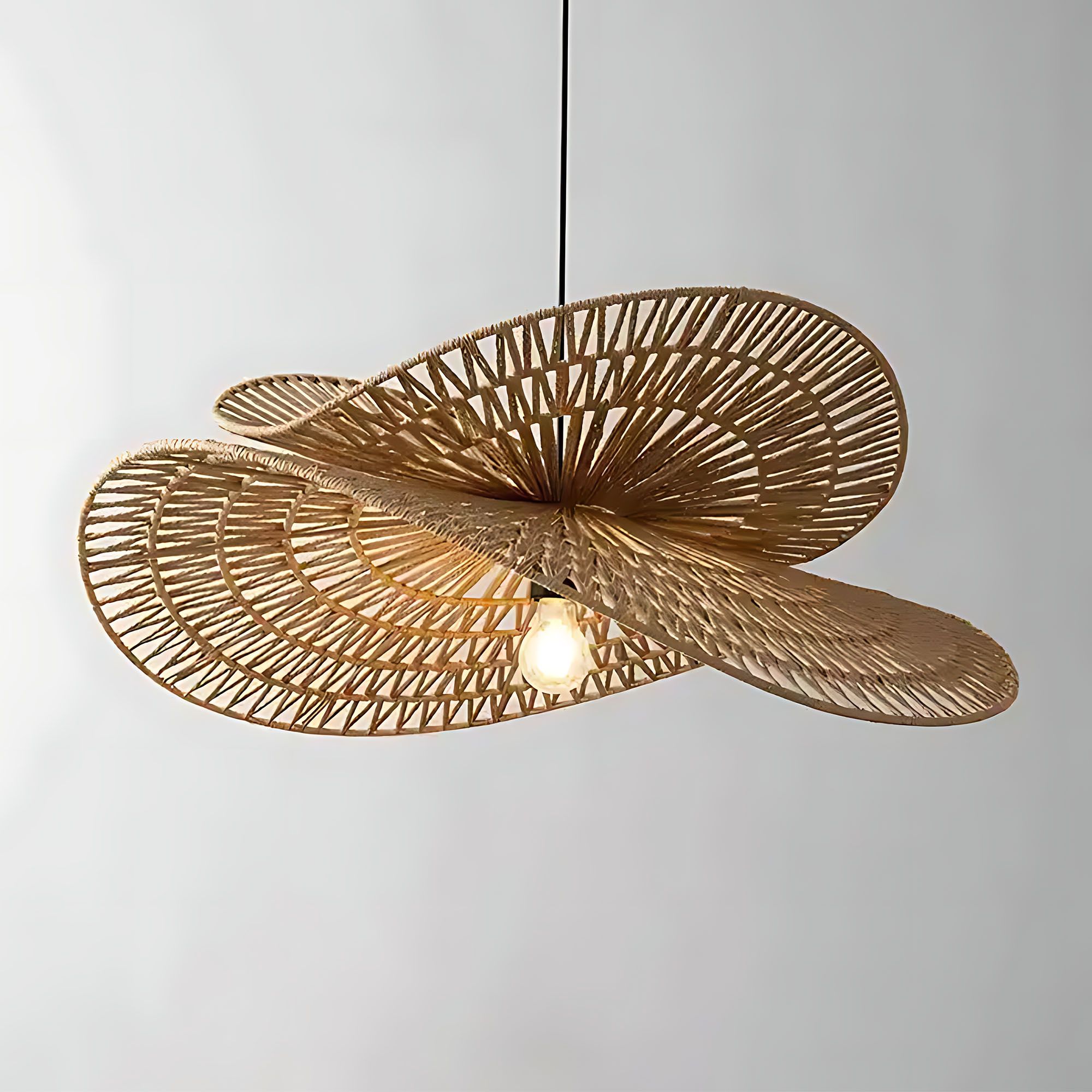PŘÍRODNÍ BOHO ZÁVĚSNÉ STROPNÍ SVÍTIDLO APP1738-1CP 80CM