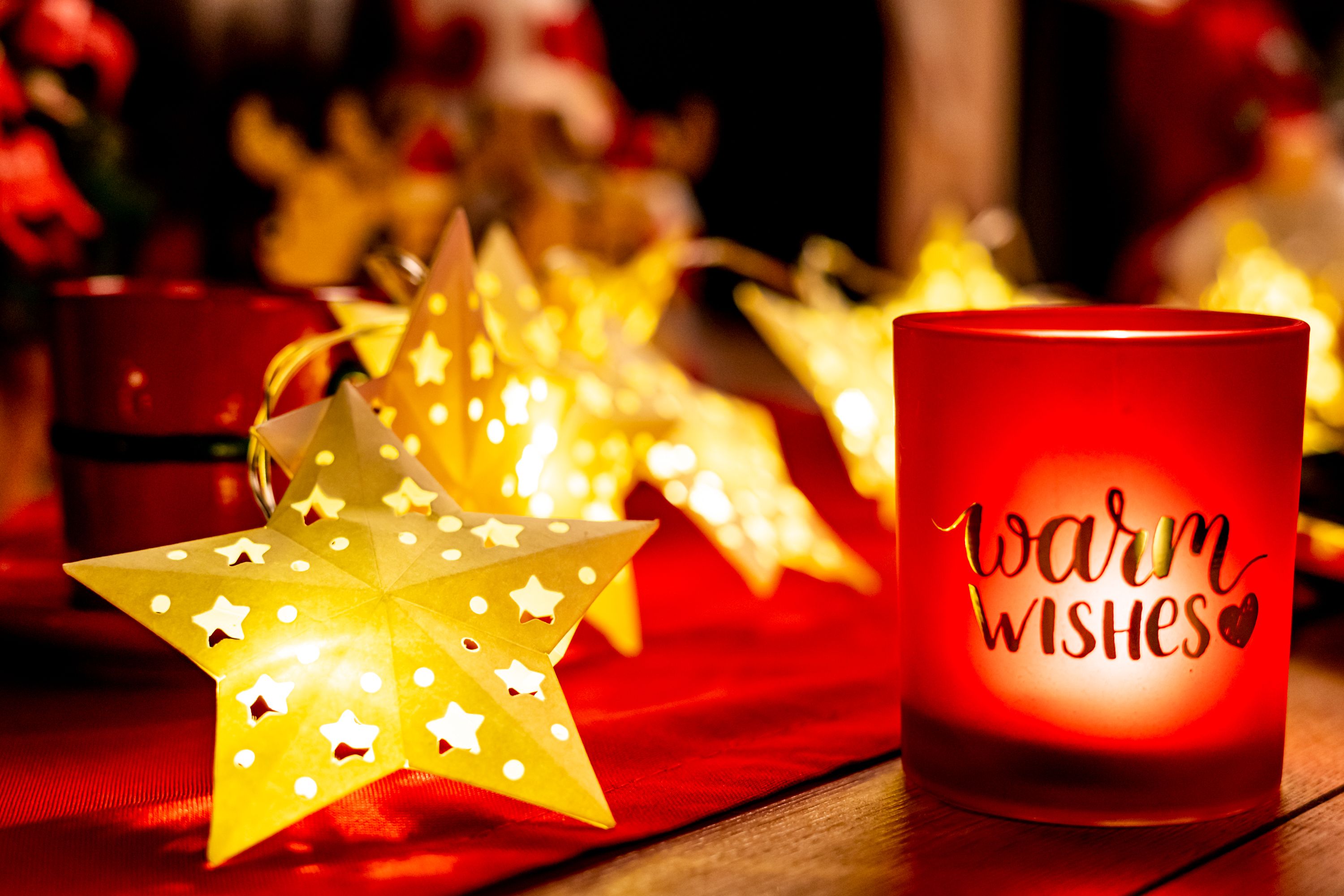 Christmas tree lights LED paper stars CD008