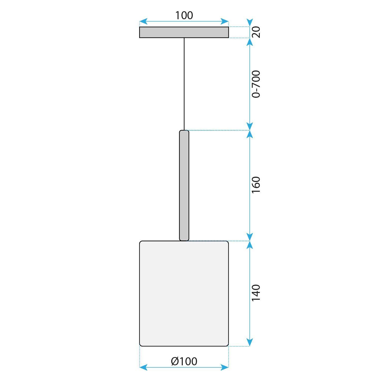 Pendant Ceiling Lamp Glass Shade APP1703-1CP GREY C