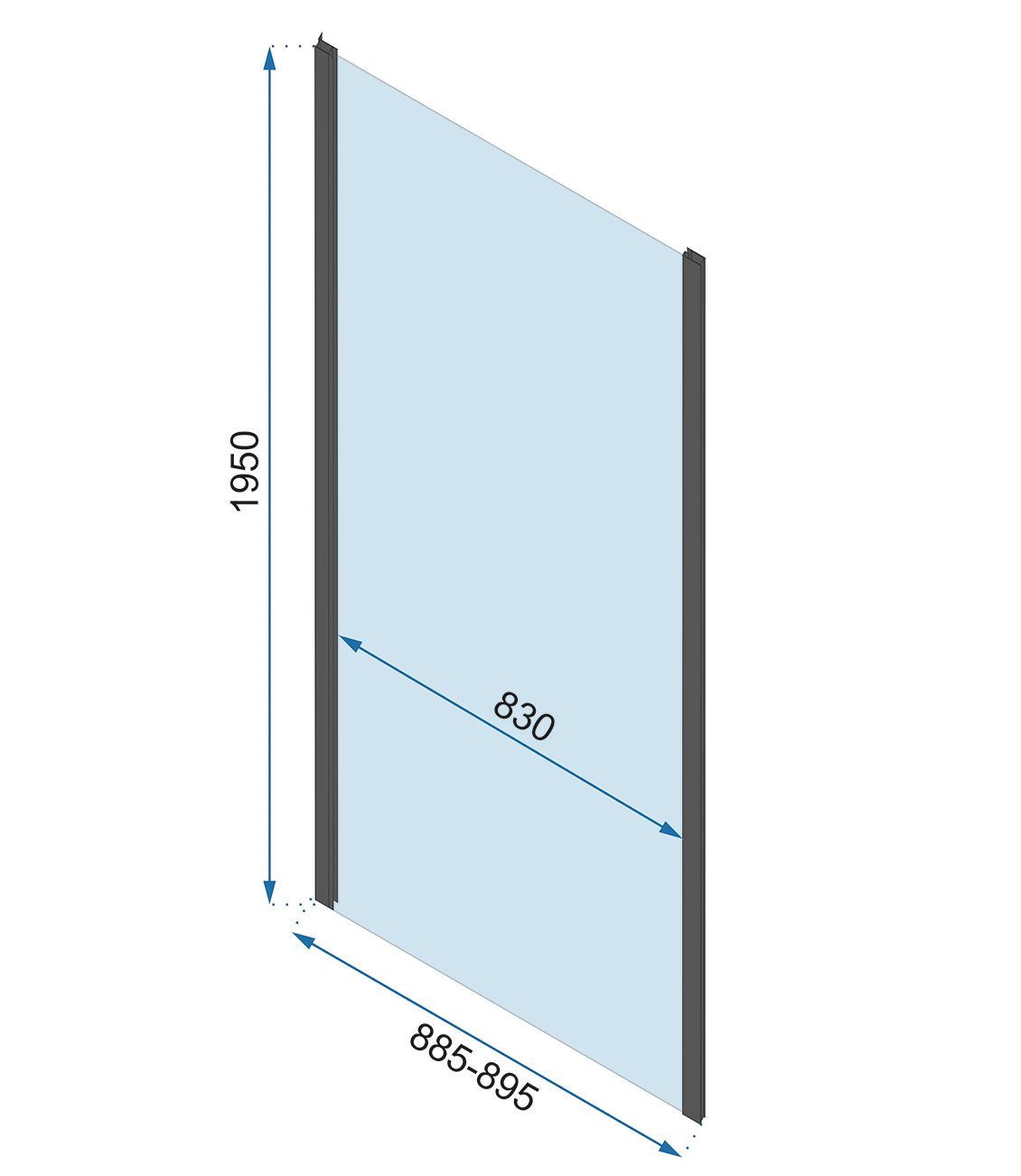 Shower enclosure REA Rapid Swing Chrome