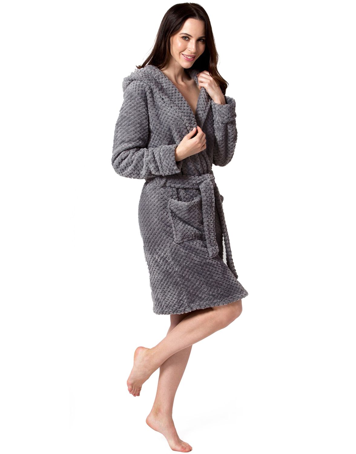 Bathrobe Dressing-gown DIAMOND Grey S/M