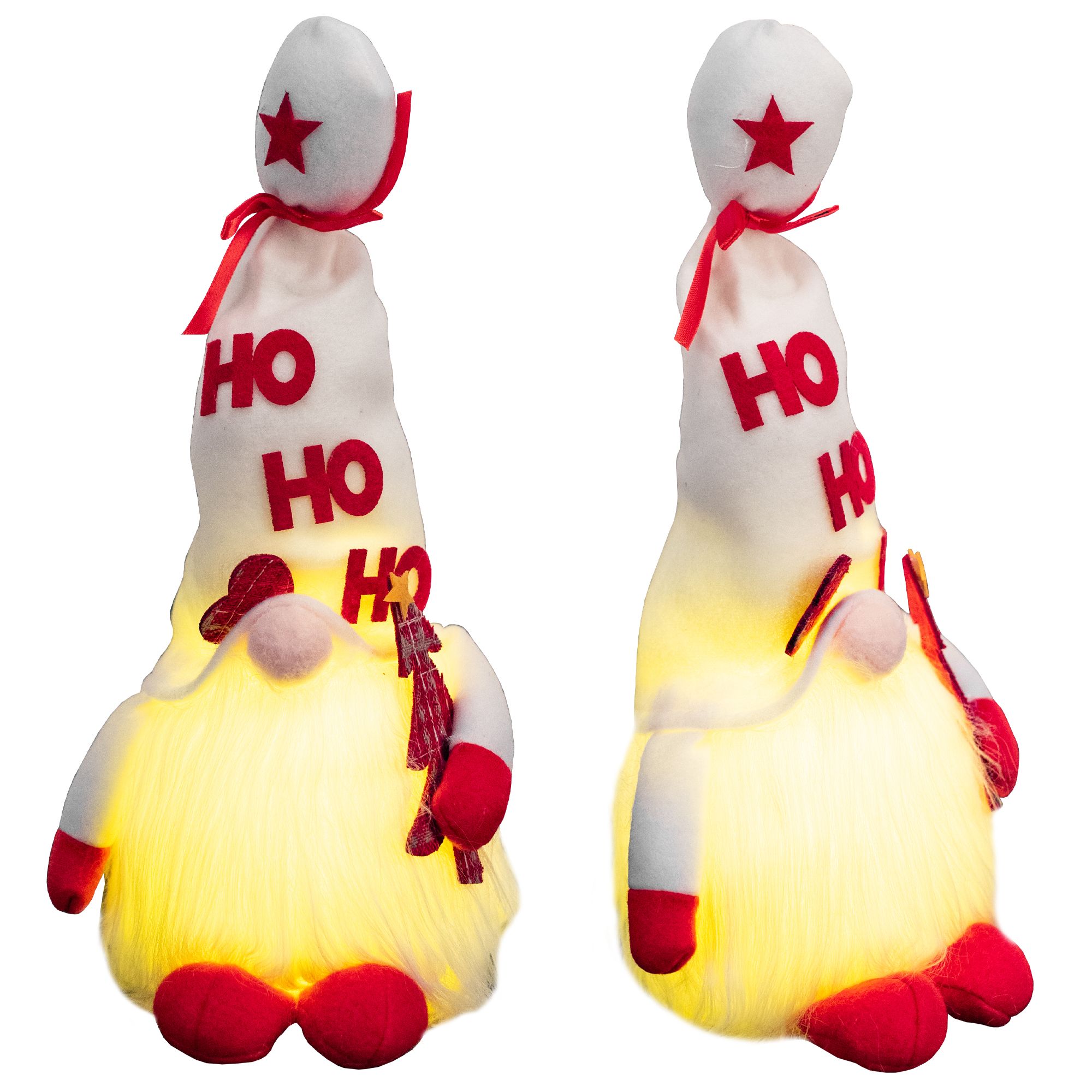 Karácsonyi manó LED YX058 36cm fehér