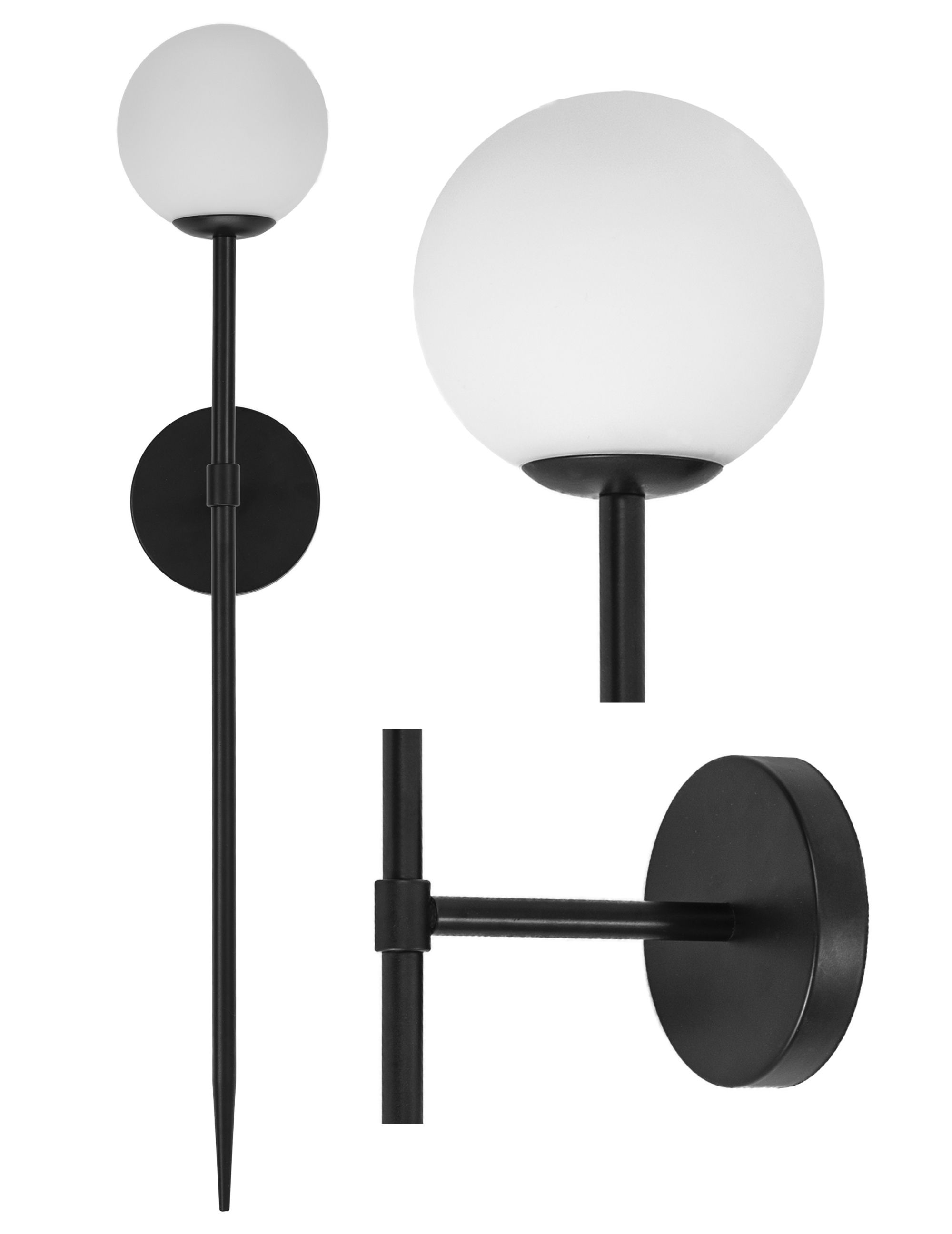 Moderní lampa Sconce černá 75cm APP579-1W