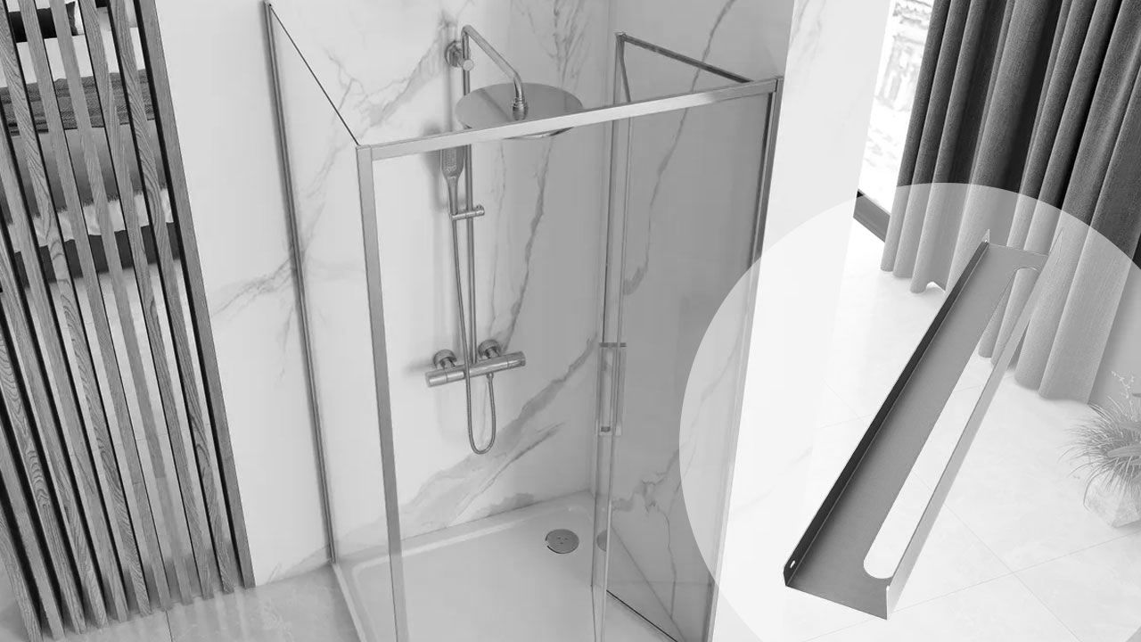 Bathroom shelf SF02 60cm steel brush