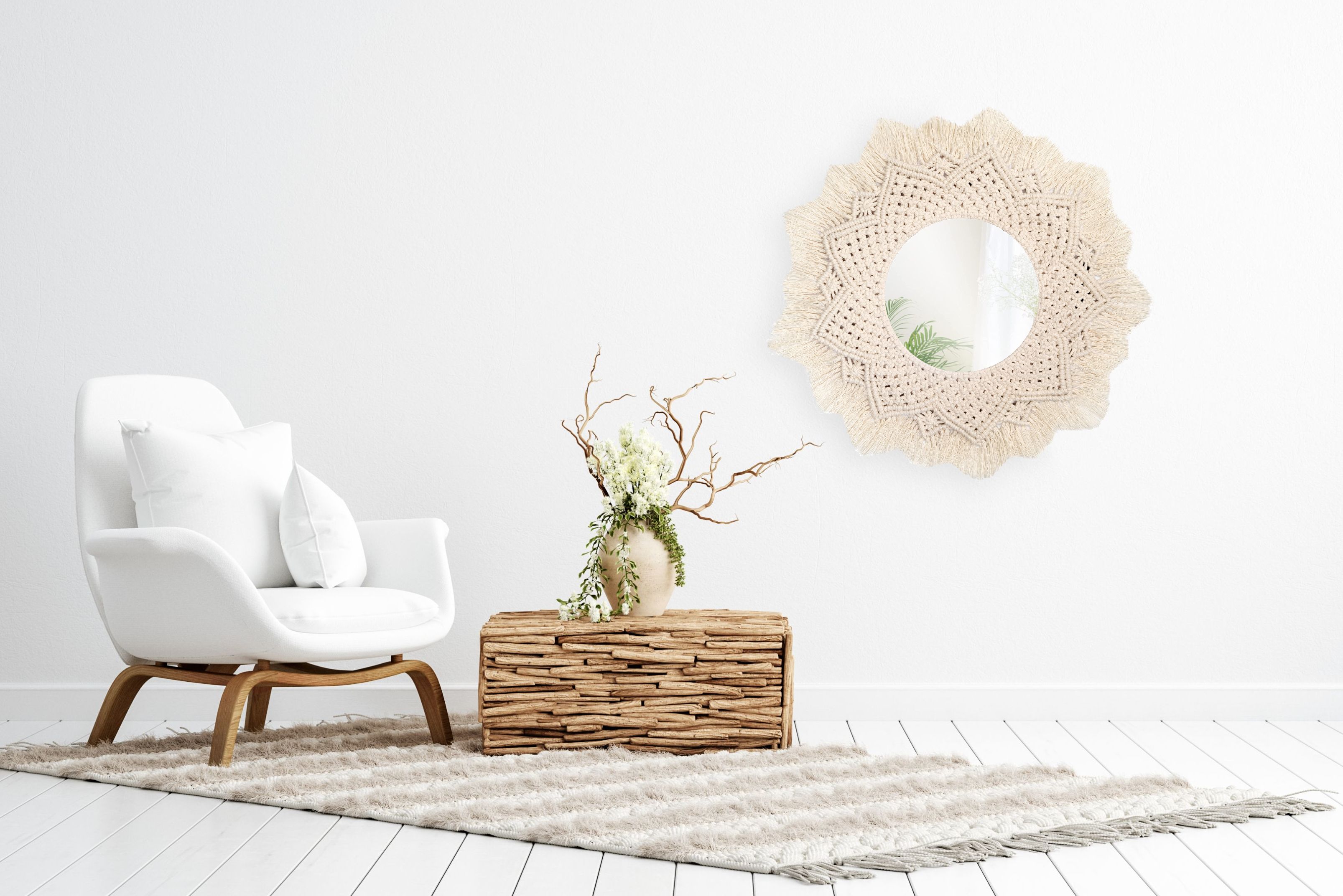 Boho wall mirror 60CM 322051