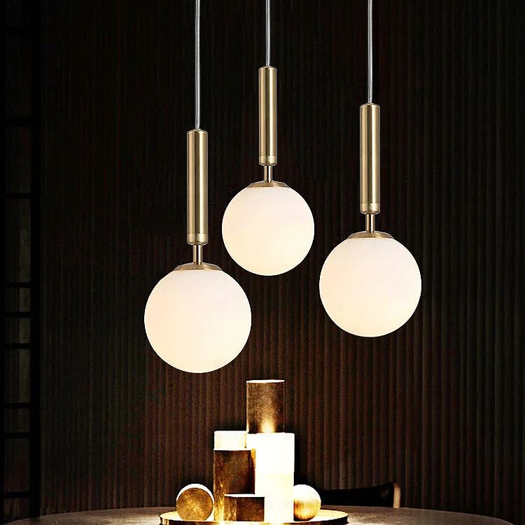 GLASS SPHERE PENDANT LAMP G108-1W GOLD E27