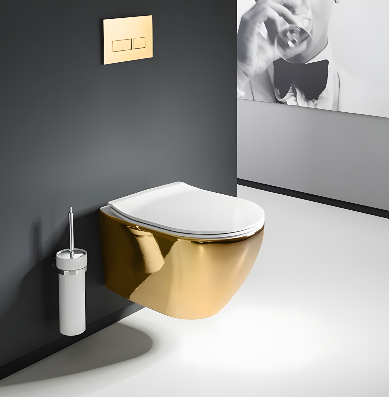 Toilet bowl Rea Carlo Mini Tornado NFQ GOLD WHITE