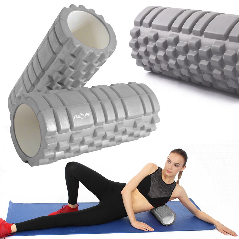 Валик для масажу Roller Joga Flexifit L. Grey
