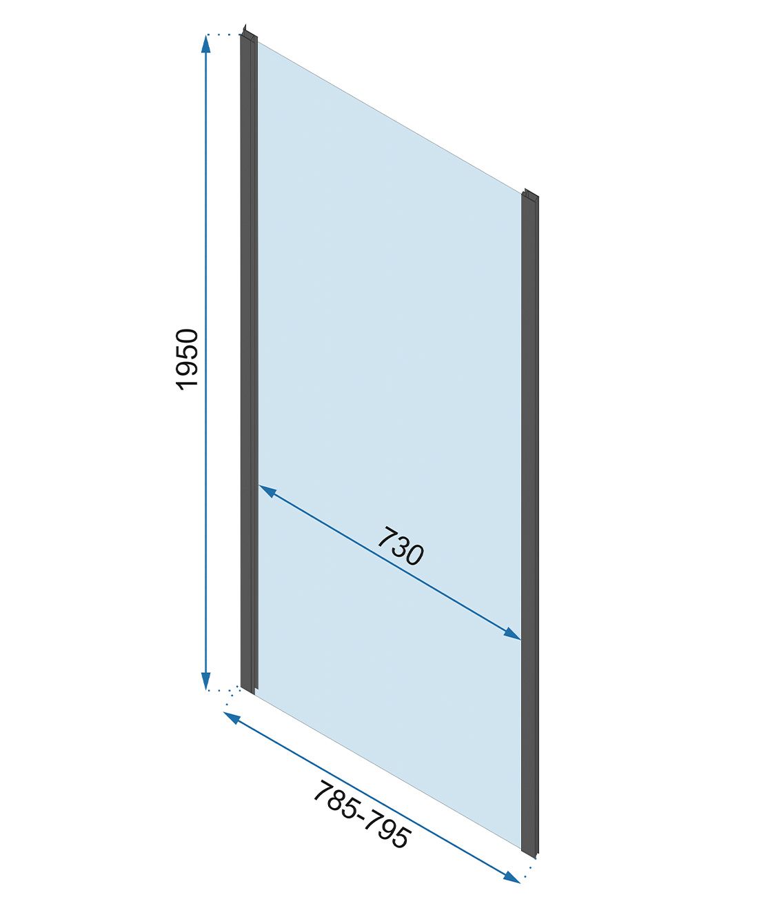 Shower enclosure REA Rapid Swing Chrome