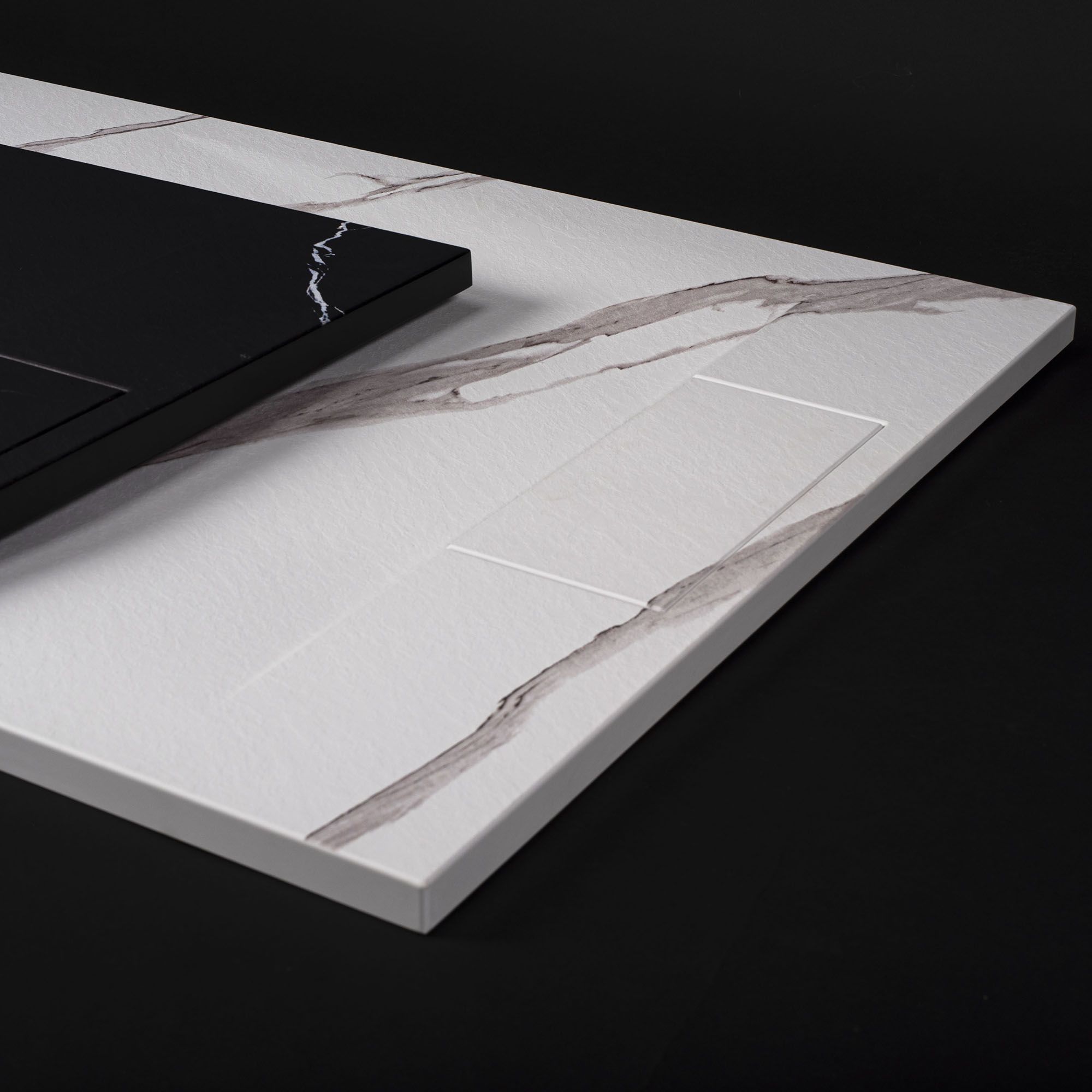 Shower tray Bazalt CARRARA BLACK 90x90