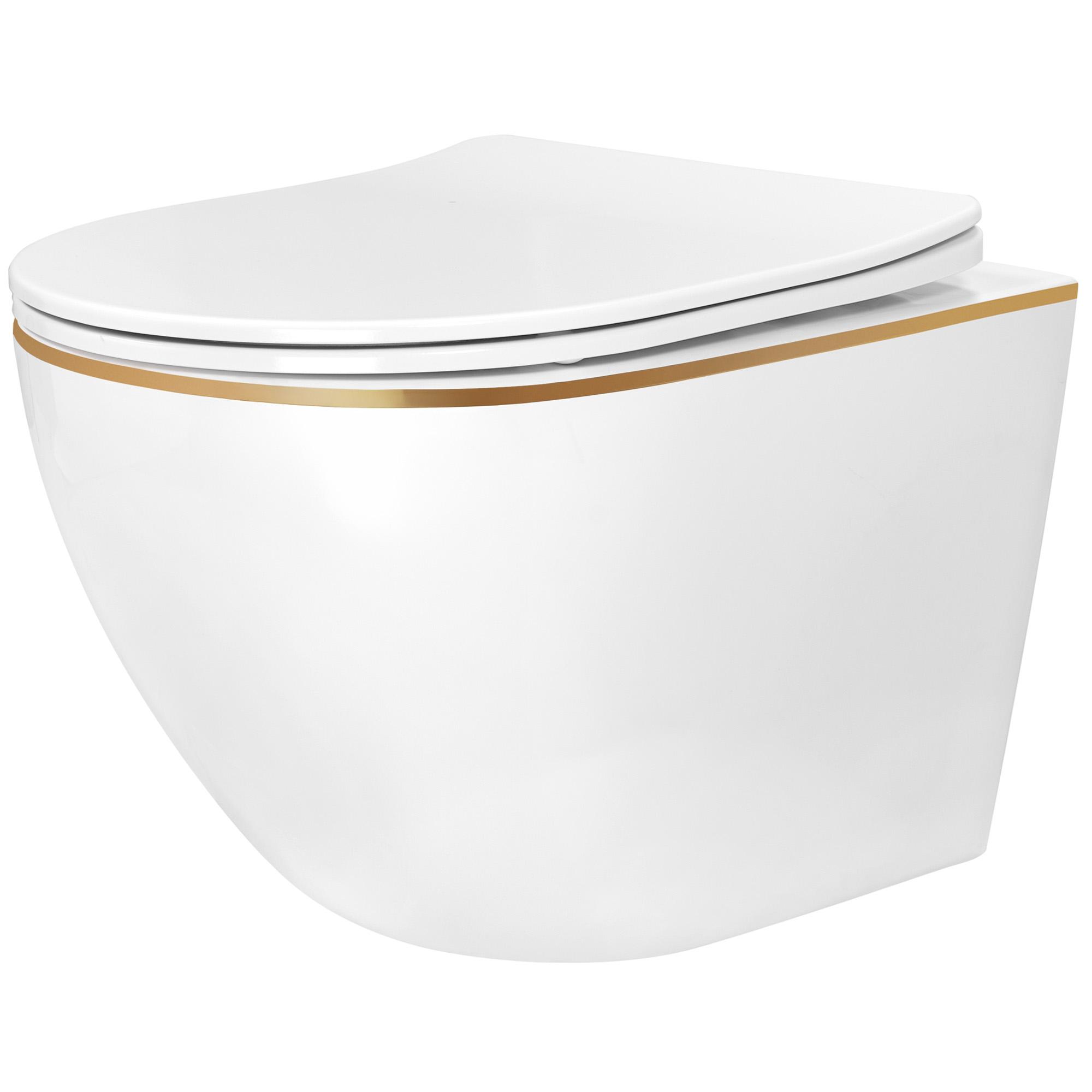 Toilet bowl Rea Carlo Mini Tornado NFQ GOLD EDGE - Rea