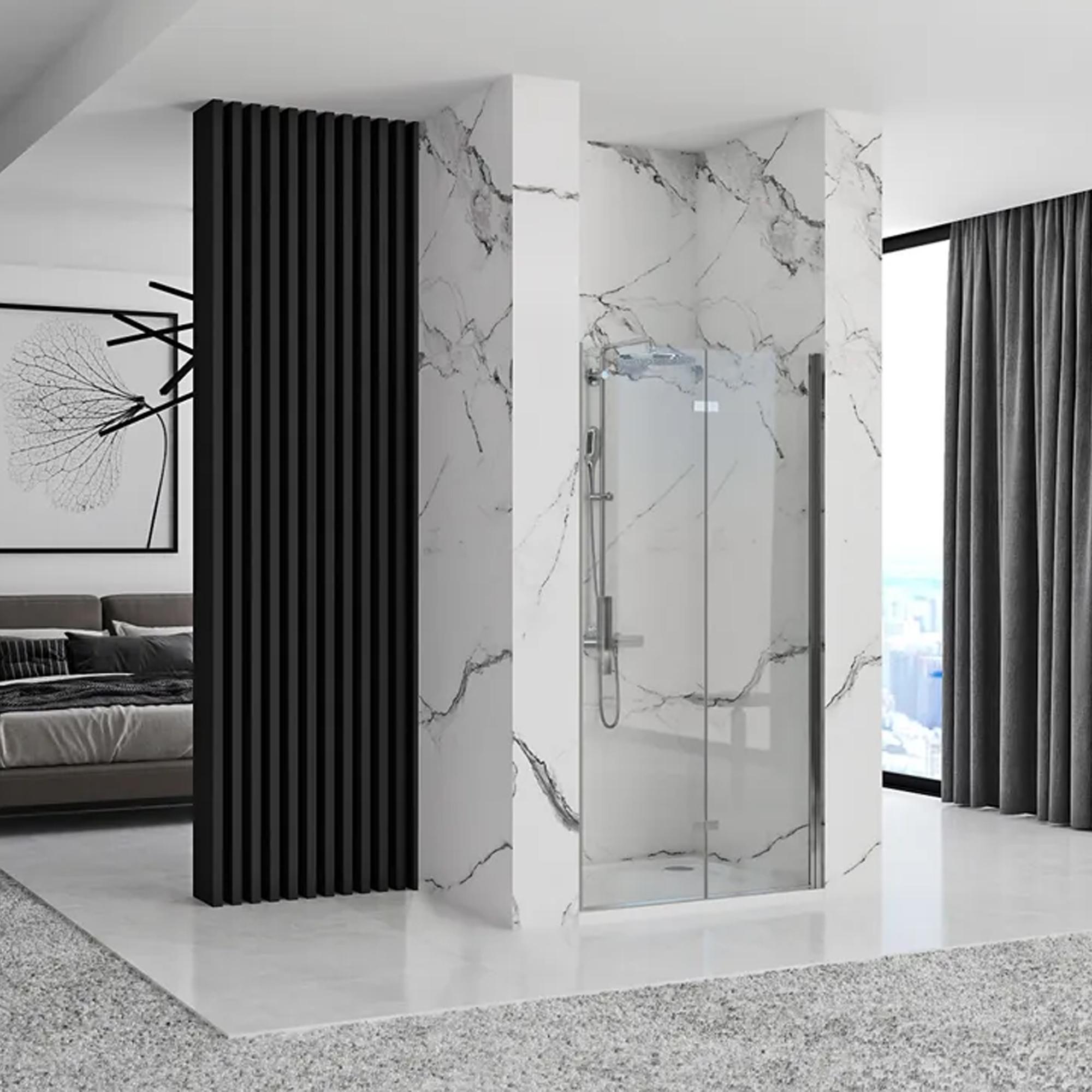 Puerta de ducha Rea Molier Chrome + profil 80 - Rea
